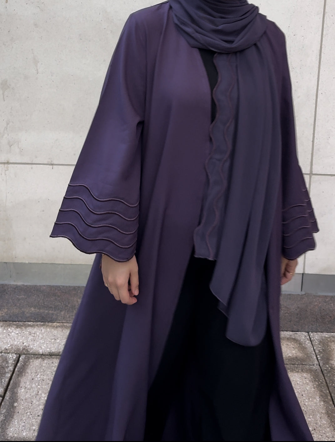 Abaya wave- purple